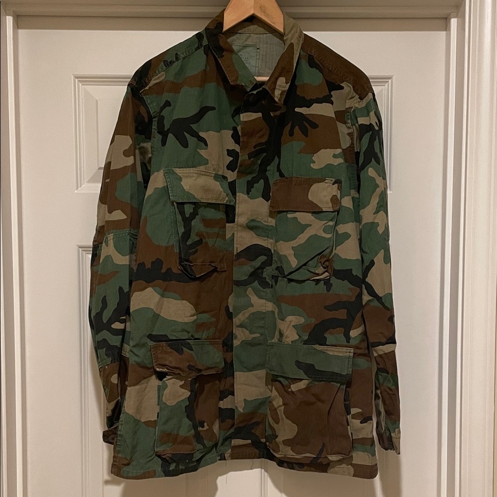 Men's Camo Field Jacket - Green/Brown Woodland